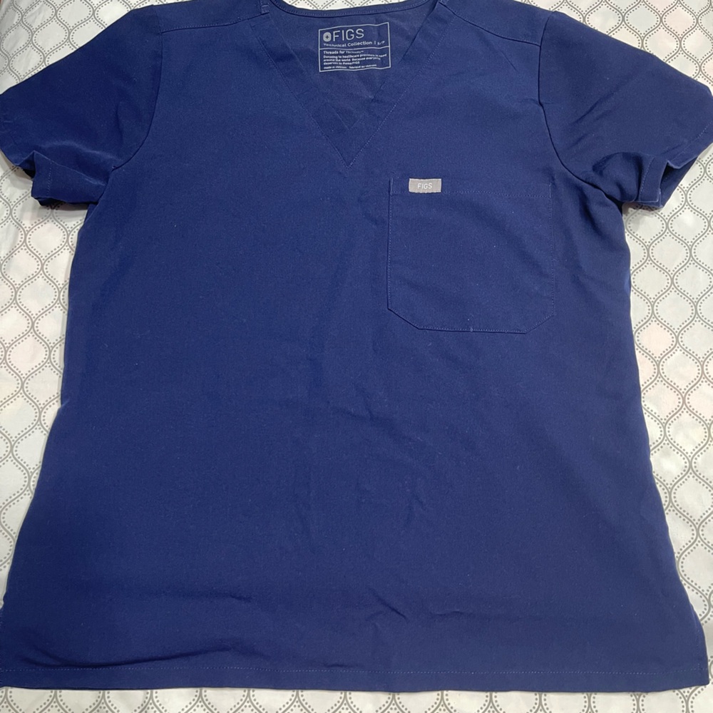 S/P Navy Blue Figs Scrub Set